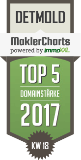 MaklerCharts KW 18/2017 - Adelheid Wienkenjohann Immobilien ist TOP-5-Makler in Detmold