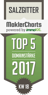 MaklerCharts KW 18/2017 - Munte Immobilien GmbH & Co. KG ist TOP-5-Makler in Salzgitter