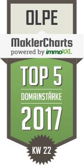 MaklerCharts KW 22/2017 - Ott Immobilien ist TOP-5-Makler in Olpe