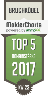 MaklerCharts KW 23/2017 - Kaufeld Immobilien GmbH ist TOP-5-Makler in Bruchkbel