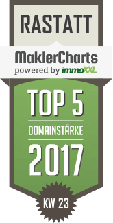 MaklerCharts KW 23/2017 - Schaible Immobilien GmbH & Co. KG ist TOP-5-Makler in Rastatt
