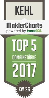 MaklerCharts KW 26/2017 - Brookmeyer Immobilien GmbH ist TOP-5-Makler in Kehl