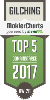 MaklerCharts KW 28/2017 - deltapro Immobilien GmbH  ist TOP-5-Makler in Gilching