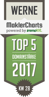 MaklerCharts KW 28/2017 - KORNELIA NORDHOFF Immobilienmaklerin ist TOP-5-Makler in Werne