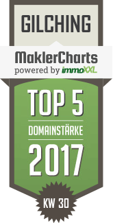 MaklerCharts KW 30/2017 - deltapro Immobilien GmbH  ist TOP-5-Makler in Gilching