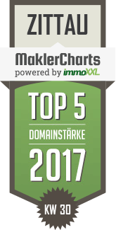 MaklerCharts KW 30/2017 - Alexander Wittig Immobilien ist TOP-5-Makler in Zittau