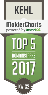 MaklerCharts KW 32/2017 - Brookmeyer Immobilien GmbH ist TOP-5-Makler in Kehl