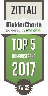 MaklerCharts KW 32/2017 - IMMOBILIENBEWERTUNG SCHULZENSOHN  ist TOP-5-Makler in Zittau