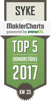 MaklerCharts KW 35/2017 - Benjes Immobilien GmbH ist TOP-5-Makler in Syke