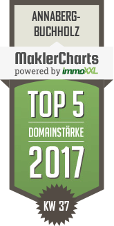 MaklerCharts KW 37/2017 - Wohnungs- und Grundstcksverwaltung GmbH Kramer ist TOP-5-Makler in Annaberg-Buchholz