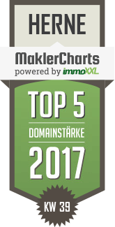 MaklerCharts KW 39/2017 - Herner Sparkasse AR ist TOP-5-Makler in Herne
