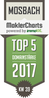 MaklerCharts KW 39/2017 - Immobilien Uwe Beetz ist TOP-5-Makler in Mosbach