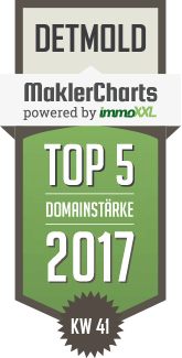 MaklerCharts KW 41/2017 - Makler-Agentur-Lippe ist TOP-5-Makler in Detmold
