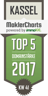 MaklerCharts KW 41/2017 - Hausmann Immobilien ist TOP-5-Makler in Kassel