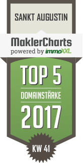 MaklerCharts KW 41/2017 - Stoffel, Bertz & Partner Immobilien und Wirtschaftsberatung GmbH ist TOP-5-Makler in Sankt Augustin
