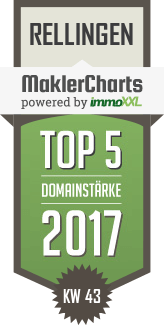 MaklerCharts KW 43/2017 - Classic Immobilien Westermann & Bürsing GbR ist TOP-5-Makler in Rellingen