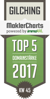 MaklerCharts KW 45/2017 - deltapro Immobilien GmbH  ist TOP-5-Makler in Gilching