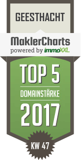 MaklerCharts KW 47/2017 - Holert GbR ist TOP-5-Makler in Geesthacht