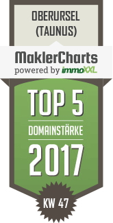 MaklerCharts KW 47/2017 - Müller-Sturm Immobilien ist TOP-5-Makler in Oberursel (Taunus)
