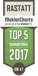 MaklerCharts KW 47/2017 - Schaible Immobilien GmbH & Co. KG ist TOP-5-Makler in Rastatt