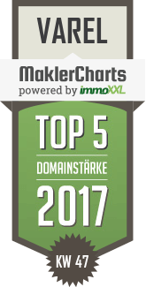 MaklerCharts KW 47/2017 - Rätzke Immobilienkontor GmbH ist TOP-5-Makler in Varel