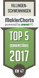 MaklerCharts KW 47/2017 - Braun Immobilien ist TOP-5-Makler in Villingen-Schwenningen
