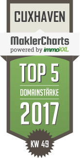 MaklerCharts KW 49/2017 - Braesch Immobilien ist TOP-5-Makler in Cuxhaven