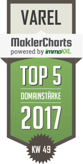MaklerCharts KW 49/2017 - Rätzke Immobilienkontor GmbH ist TOP-5-Makler in Varel