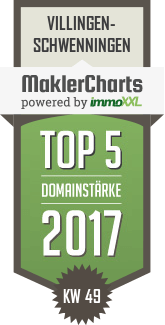 MaklerCharts KW 49/2017 - Braun Immobilien ist TOP-5-Makler in Villingen-Schwenningen
