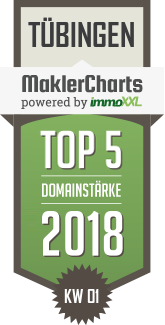 MaklerCharts KW 01/2018 - A+K Immobilien UG (haftungsbeschrnkt) ist TOP-5-Makler in Tbingen