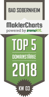 MaklerCharts KW 03/2018 - Immobilien Uras GmbH ist TOP-5-Makler in Bad Sobernheim