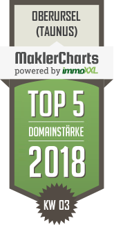 MaklerCharts KW 03/2018 - Claudia Buschmann Immobilien ist TOP-5-Makler in Oberursel (Taunus)