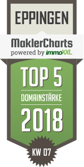 MaklerCharts KW 07/2018 - Muth & Krüger Immobilienverwaltung ist TOP-5-Makler in Eppingen