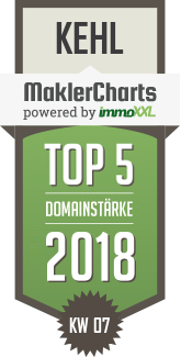 MaklerCharts KW 07/2018 - Brookmeyer Immobilien GmbH ist TOP-5-Makler in Kehl