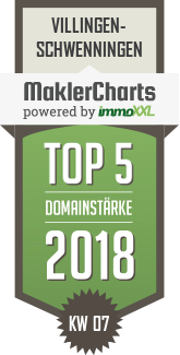 MaklerCharts KW 07/2018 - Braun Immobilien ist TOP-5-Makler in Villingen-Schwenningen