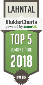 MaklerCharts KW 09/2018 - Listner Immobilien GmbH & Co. Vermittlungs KG ist TOP-5-Makler in Lahntal