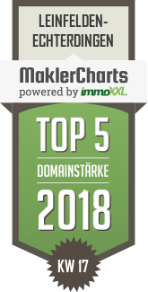 MaklerCharts KW 17/2018 - Immobilien Schmidt GmbH ist TOP-5-Makler in Leinfelden-Echterdingen