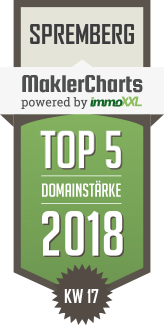 MaklerCharts KW 17/2018 - BBJ Verwaltungs GmbH ist TOP-5-Makler in Spremberg