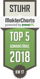MaklerCharts KW 17/2018 - Blcher Immobilien-Kontor GmbH, Inh. Maren Schaefer geb. Blcher ist TOP-5-Makler in Stuhr
