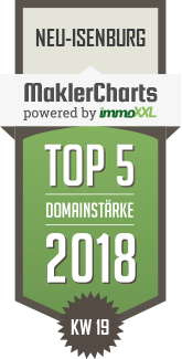 MaklerCharts KW 19/2018 - Reinhart & Reinhart Immobilien ist TOP-5-Makler in Neu-Isenburg