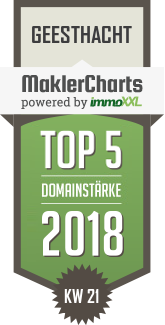 MaklerCharts KW 21/2018 - Marc-Dominique Dold Immobilienmakler und Finanzdienstleister ist TOP-5-Makler in Geesthacht