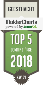 MaklerCharts KW 21/2018 - Kircher Immobilien ist TOP-5-Makler in Geesthacht