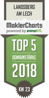 MaklerCharts KW 23/2018 - Toni te Best Immobilien  ist TOP-5-Makler in Landsberg am Lech