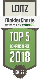 MaklerCharts KW 27/2018 - Tesch Immobilien, Inh. Barbara Tesch ist TOP-5-Makler in Loitz