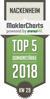MaklerCharts KW 29/2018 - Rosenmeyer ImmoFinanzService  ist TOP-5-Makler in Nackenheim