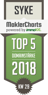 MaklerCharts KW 29/2018 - Benjes Immobilien GmbH ist TOP-5-Makler in Syke