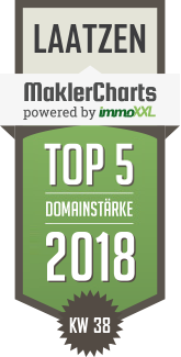 MaklerCharts KW 38/2018 - Immobilienbro Feldt GmbH ist TOP-5-Makler in Laatzen