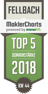 MaklerCharts KW 44/2018 - my-home21 GmbH ist TOP-5-Makler in Fellbach