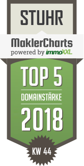 MaklerCharts KW 44/2018 - Blcher Immobilien-Kontor GmbH, Inh. Maren Schaefer geb. Blcher ist TOP-5-Makler in Stuhr