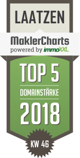 MaklerCharts KW 46/2018 - Immobilienbro Feldt GmbH ist TOP-5-Makler in Laatzen